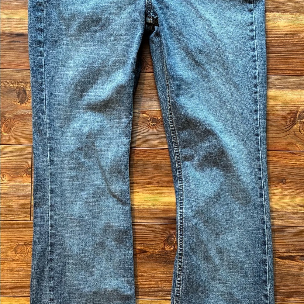 Y2K Old Navy Boot Cut Low Rise Jeans Size 10 Regular Stretch Medium Wash 2005 - Picture 2 of 13